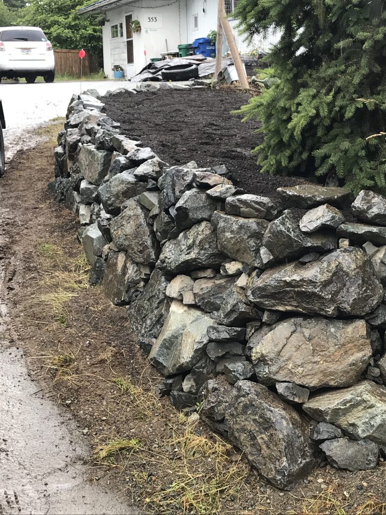 Boulder Retaining Wall