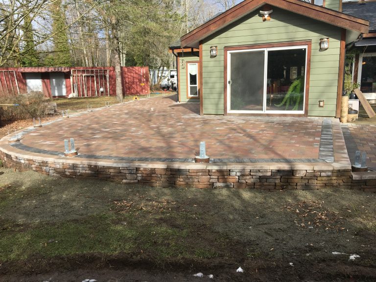 Paver Patio with Wall After 1