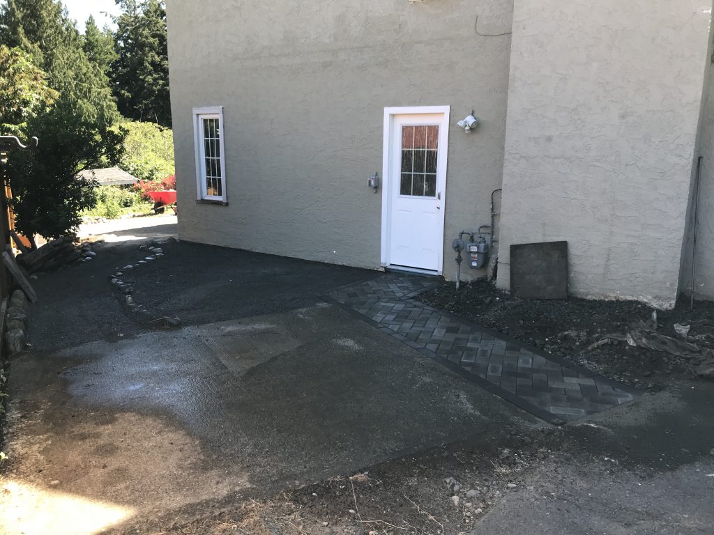 Paver Path and Gravel Patio After 1