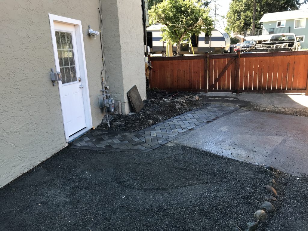 Paver Path and Gravel Patio After 2