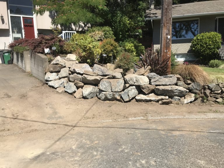 Boulder Retaining Wall